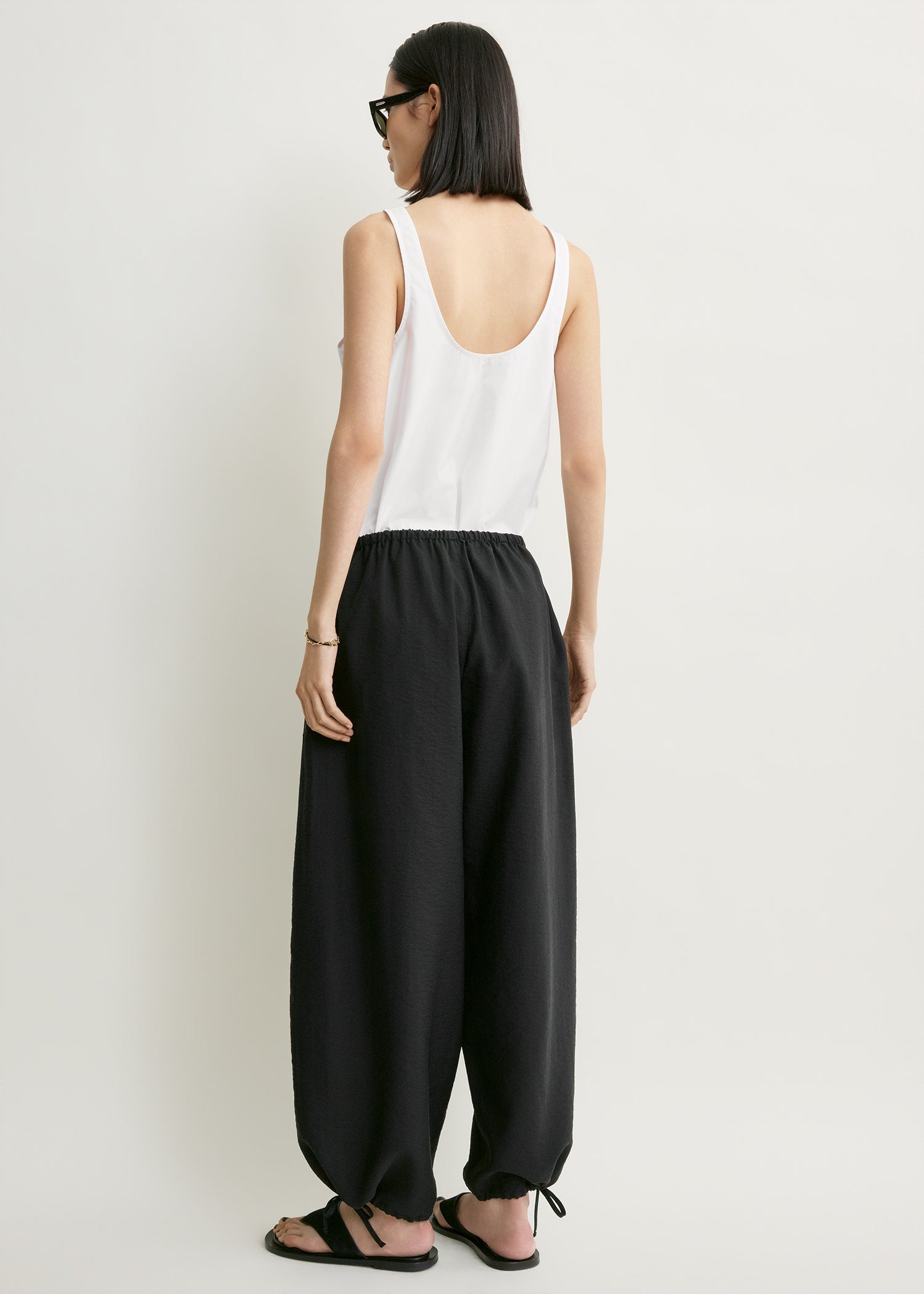 Parachute trousers black