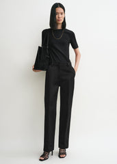 Classic rib tee black