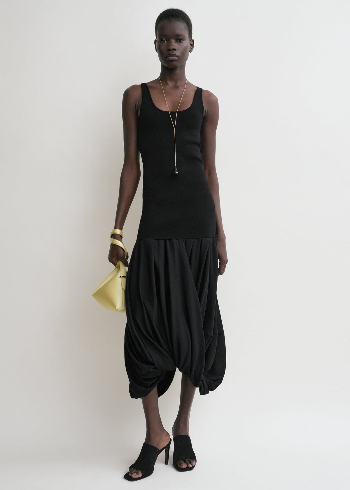 Cocoon tank dress black
