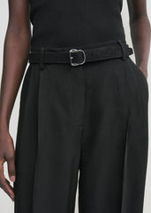 Swirl suede belt black