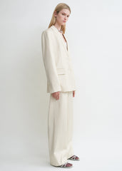 Stitch lapel jacket ecru