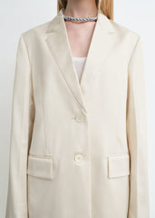 Stitch lapel jacket ecru