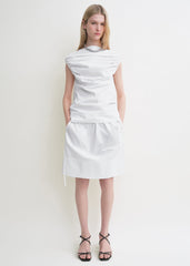 Gathered top white