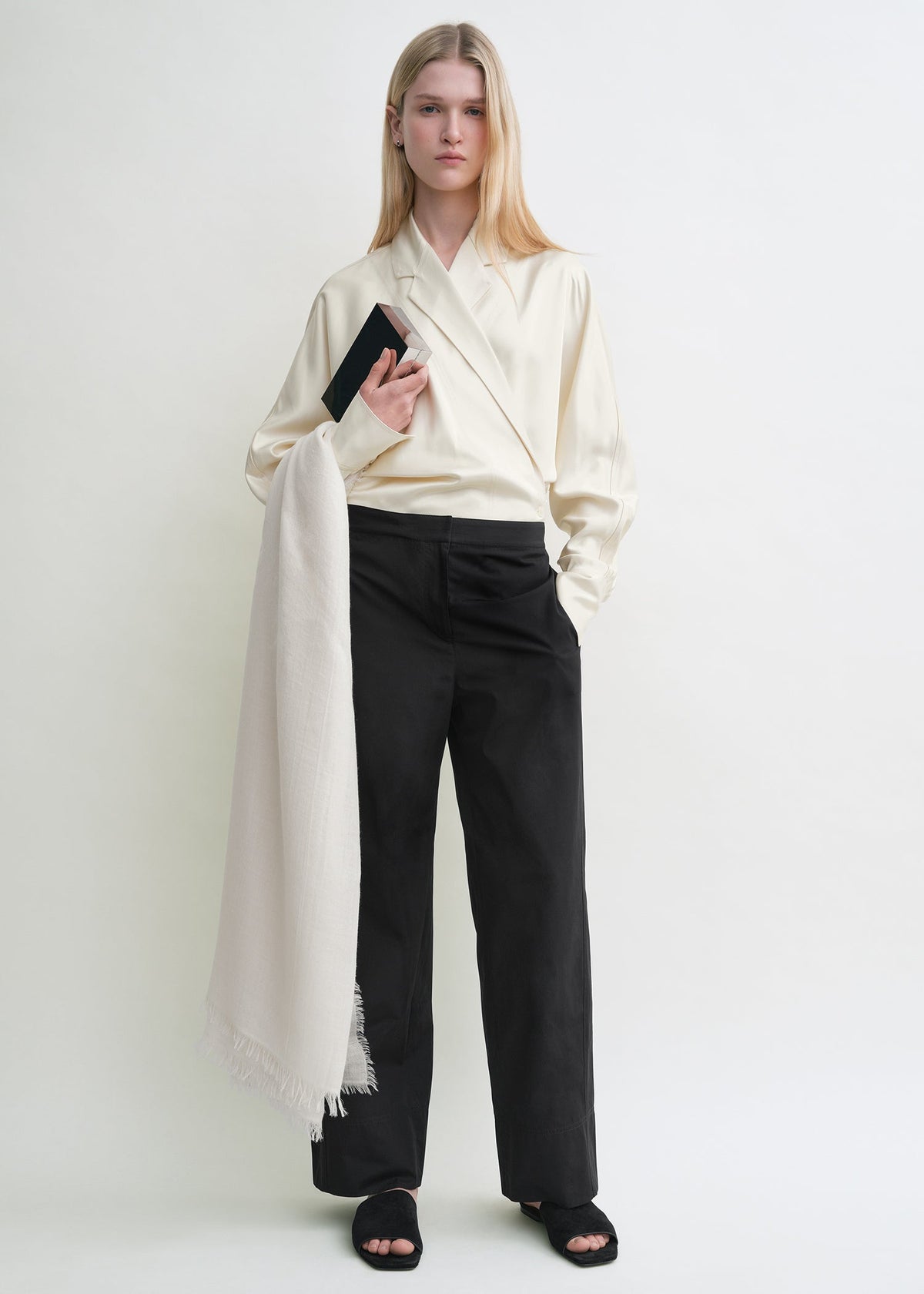Wrap blouse ecru