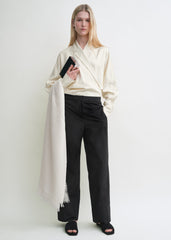 Wrap blouse ecru