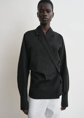 Wrap blouse black