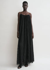 Floral tulle dress black