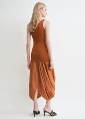 Cocoon tank dress terracotta petite