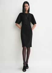 Tee knit dress black