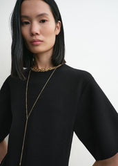 Tee knit dress black