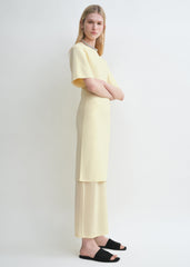 Tee knit dress straw