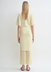 Tee knit dress straw
