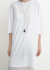 Relaxed tee dress white