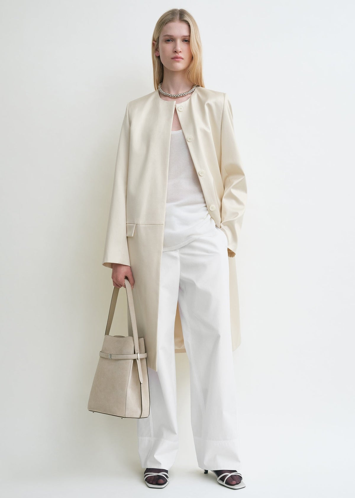 Chintz coat ecru