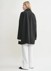 Oversized trench jacket black