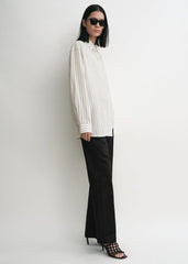 Classic stripe shirt white/oyster