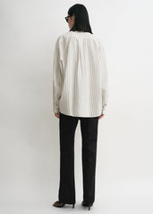 Classic stripe shirt white/oyster