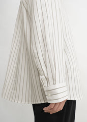 Classic stripe shirt white/oyster