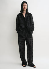 Classic crochet shirt black