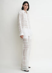 Classic crochet shirt white
