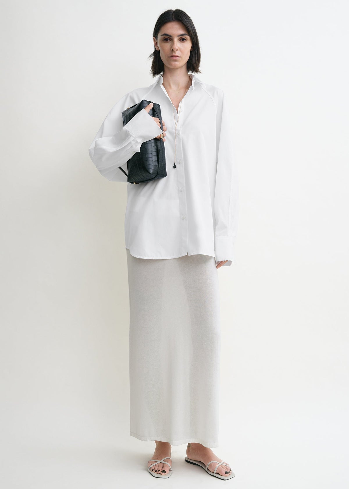 Raw raglan shirt white petite