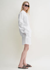 Double collar shirt white