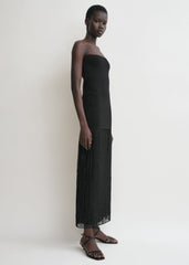 Floral tulle skirt black
