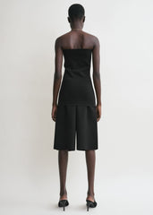 Compact knit tube top black