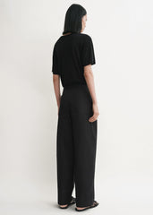 Twisted seam trousers black petite