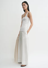 Compact knit tank white