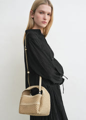 Petite crochet bucket bag vanilla