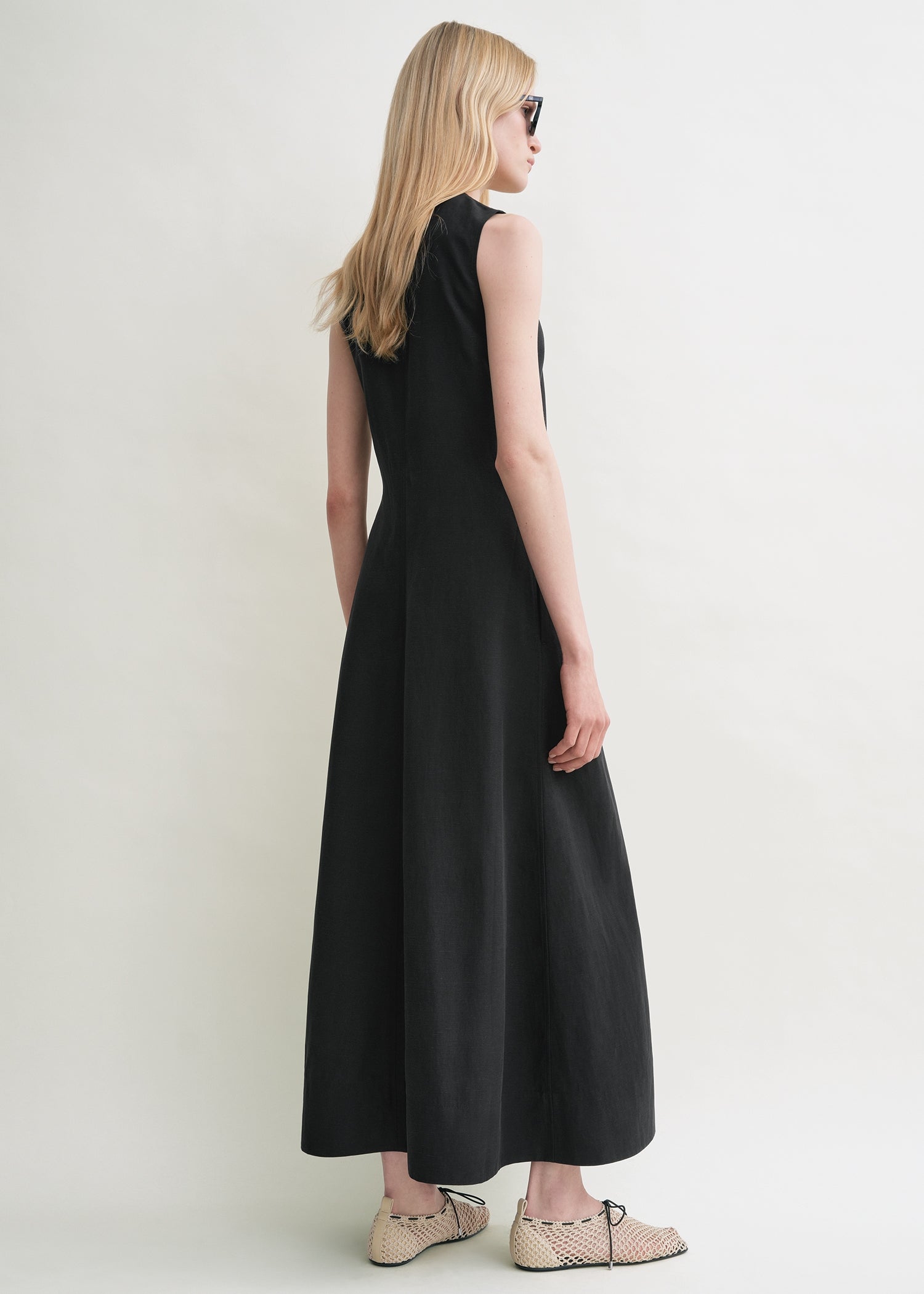 Fluid summer dress black petite