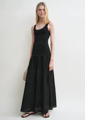 Drawstring skirt black