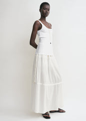Drawstring skirt off-white