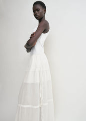 Drawstring skirt off-white