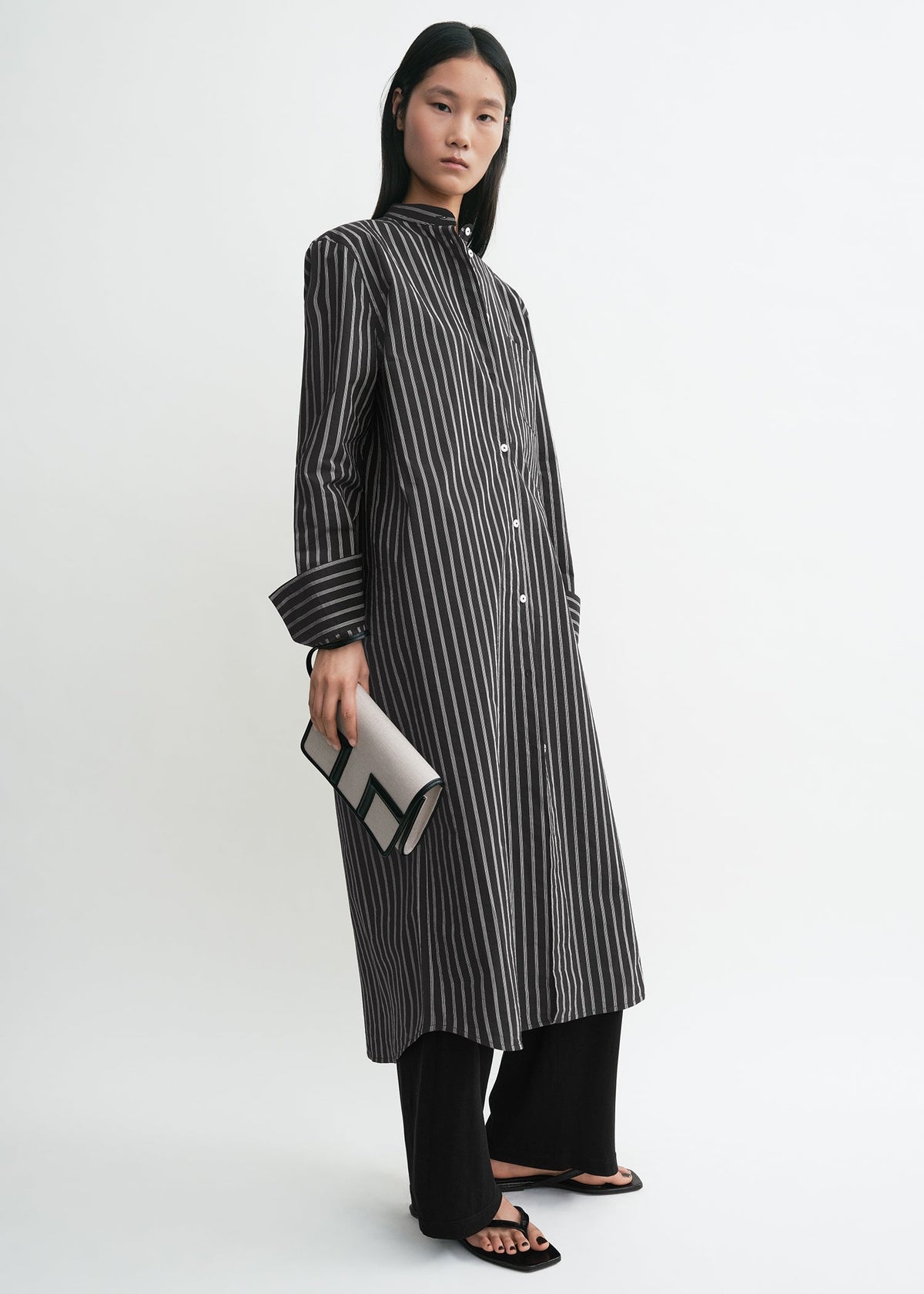 Striped summer tunic black/white