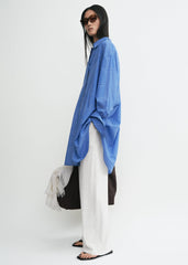 Long summer shirt cobalt