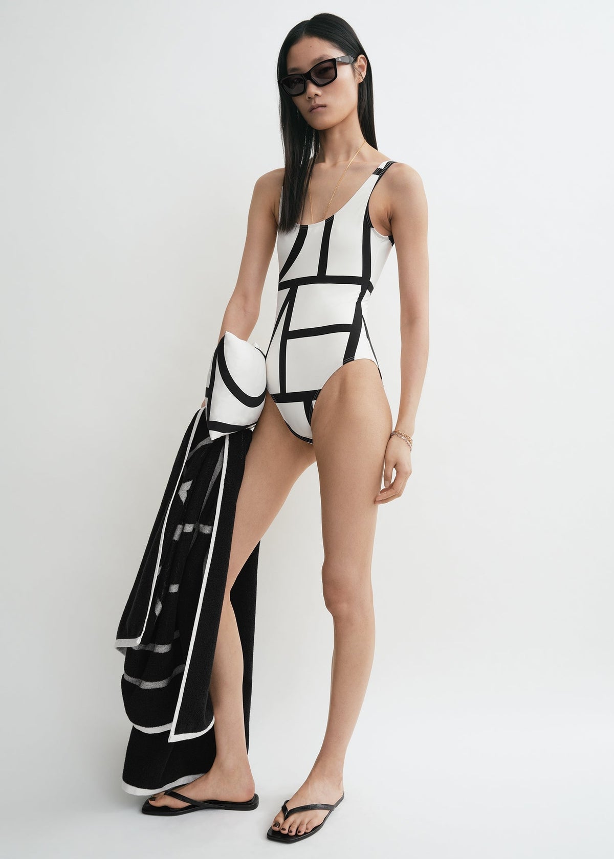 Monogram swimsuit tofu