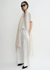 Wide summer trousers white