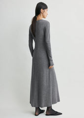 Long-sleeve everyday dress grey