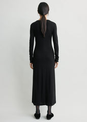 Long-sleeve everyday dress black