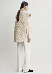 Quilted vest ecru