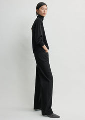 Relaxed twisted trousers black petite