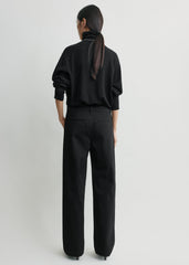Relaxed twisted trousers black petite