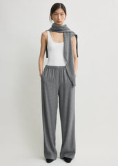 Easy flannel trousers grey petite