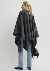 Winter flannel cape charcoal