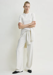 Monogram flannel pj bottoms ecru