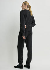 Pintucked sweater charcoal