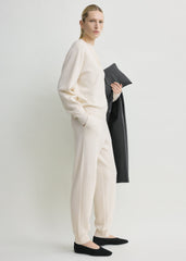 Pintucked sweater ecru