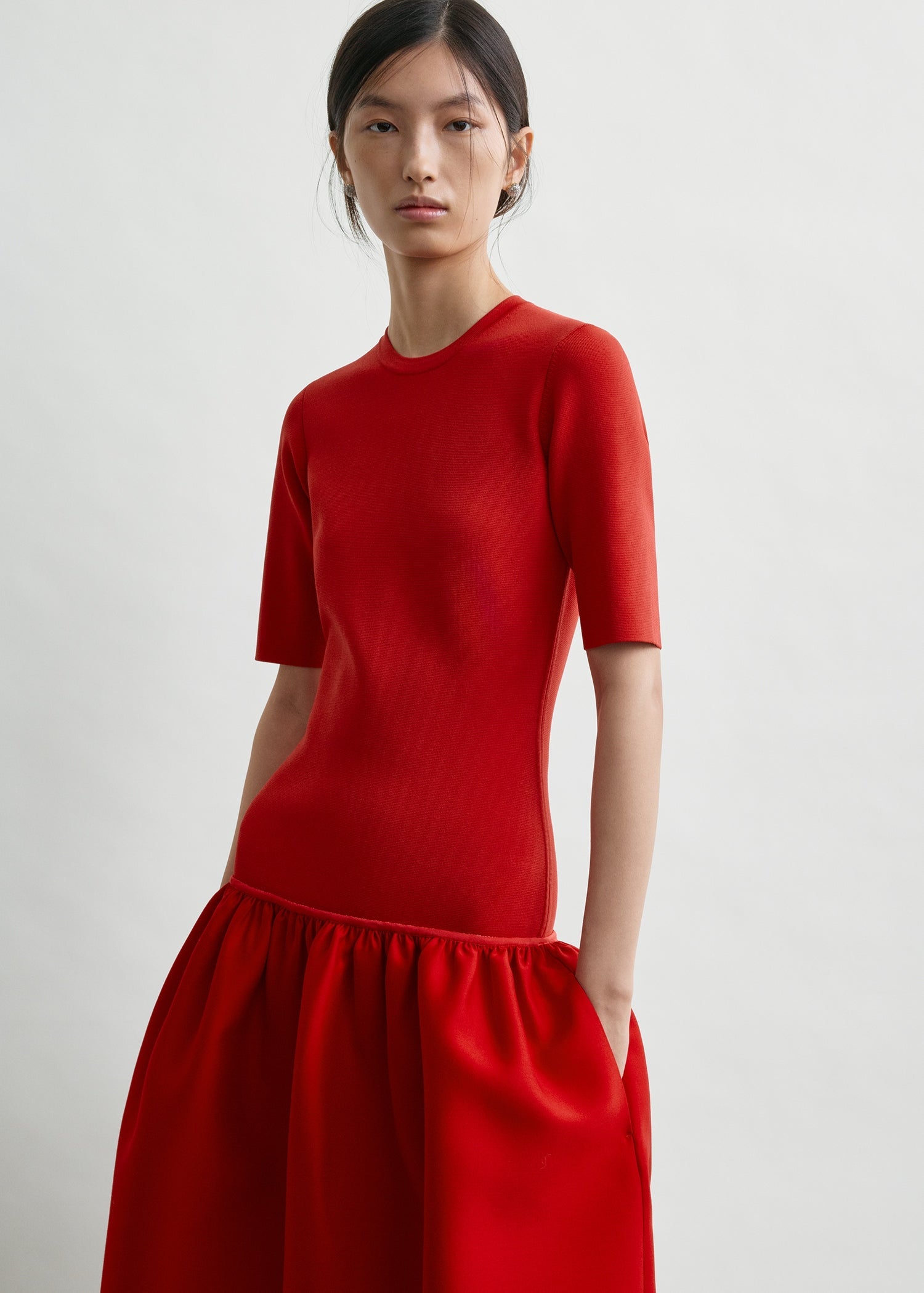 Twinflower tee dress poppy petite